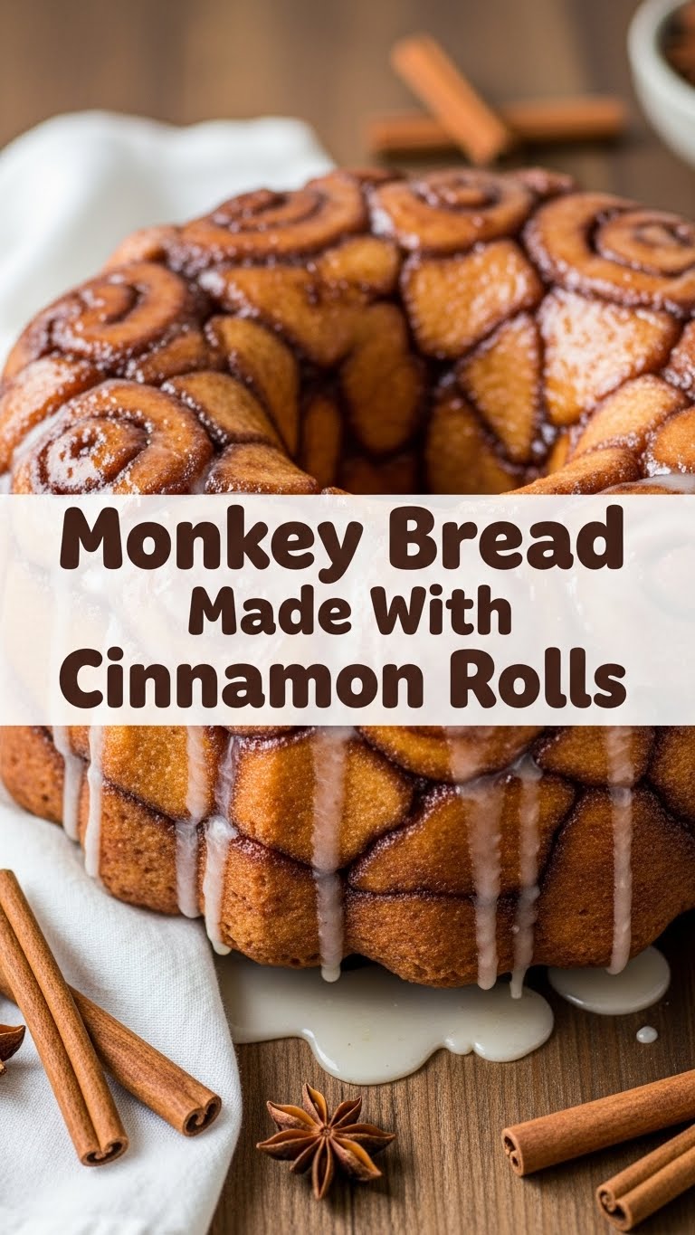 Monkey Bread Made With Cinnamon Rolls