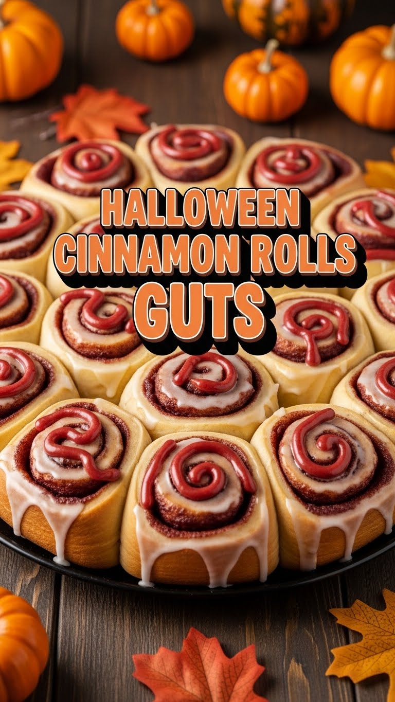 Halloween Cinnamon Rolls Guts