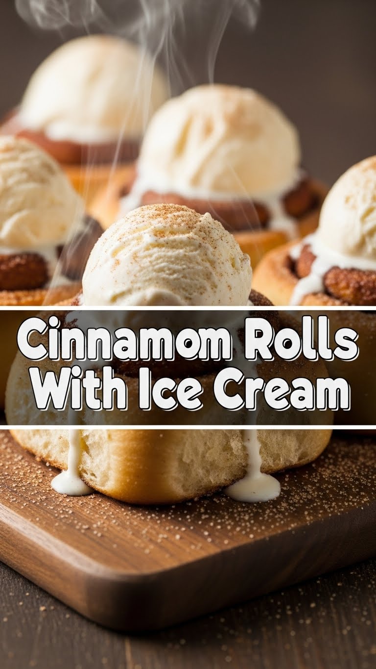 Cinnamon Rolls With Ice Cream