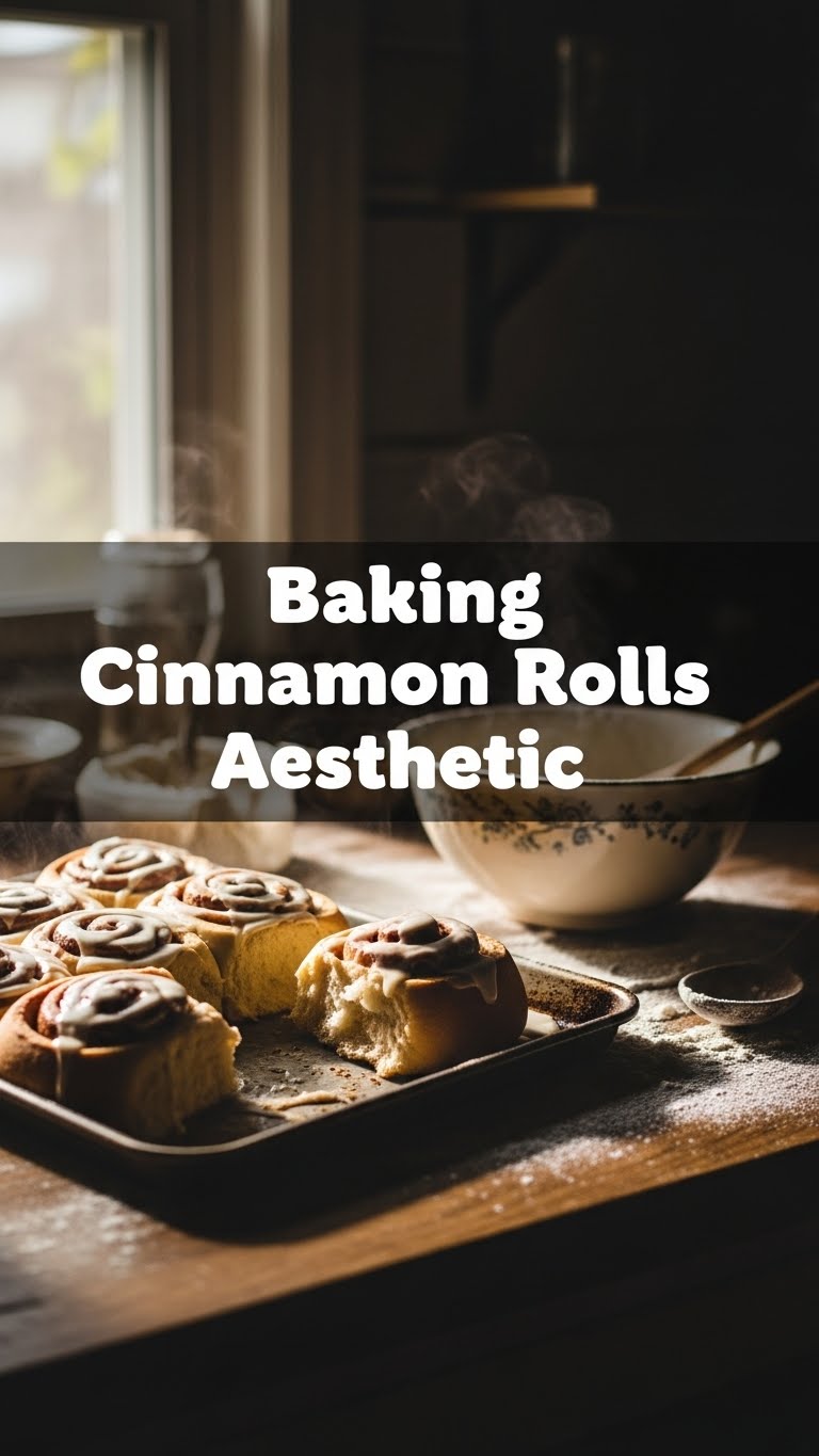 Baking Cinnamon Rolls Aesthetic
