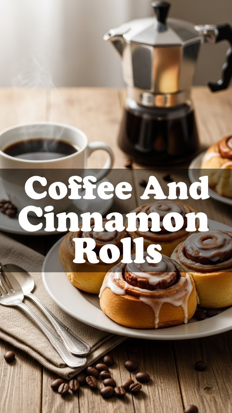 Coffee And Cinnamon Rolls