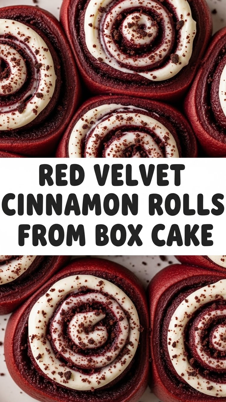 Red Velvet Cinnamon Rolls From Box Cake