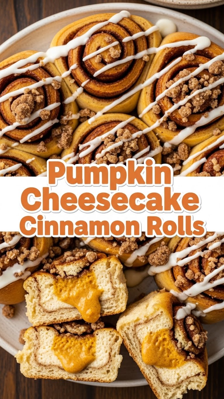 Pumpkin Cheesecake Cinnamon Rolls