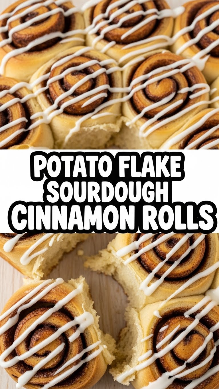 Potato Flake Sourdough Cinnamon Rolls