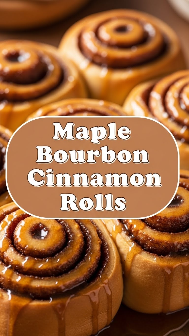 Maple Bourbon Cinnamon Rolls