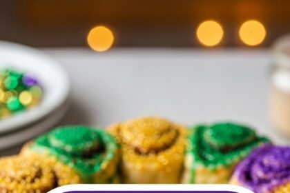 King Cake With Cinnamon Rolls