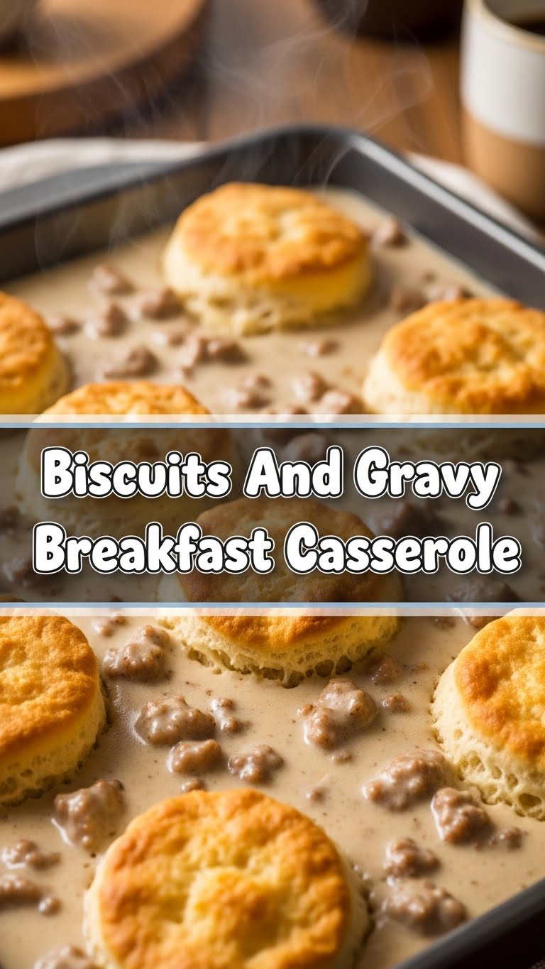 Biscuits And Gravy Breakfast Casserole