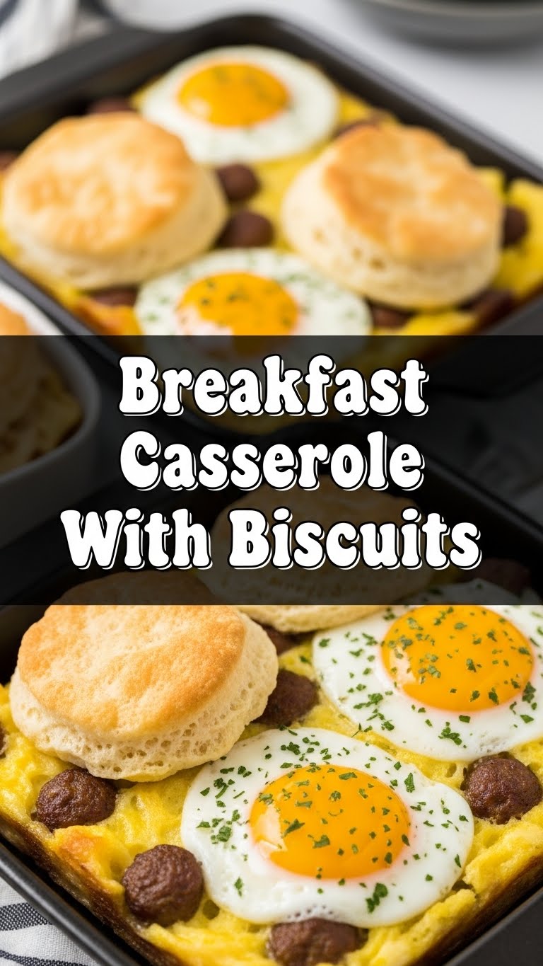 Breakfast Casserole With Biscuits