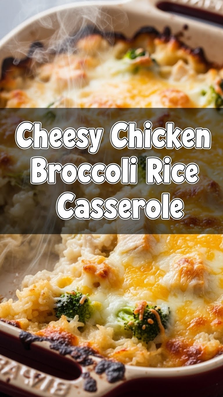 Cheesy Chicken Broccoli Rice Casserole