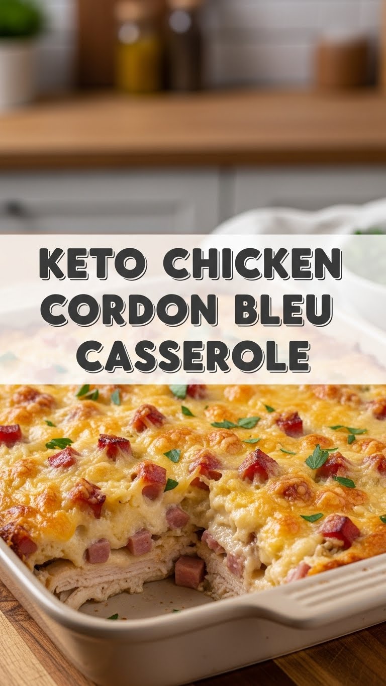 Keto Chicken Cordon Bleu Casserole