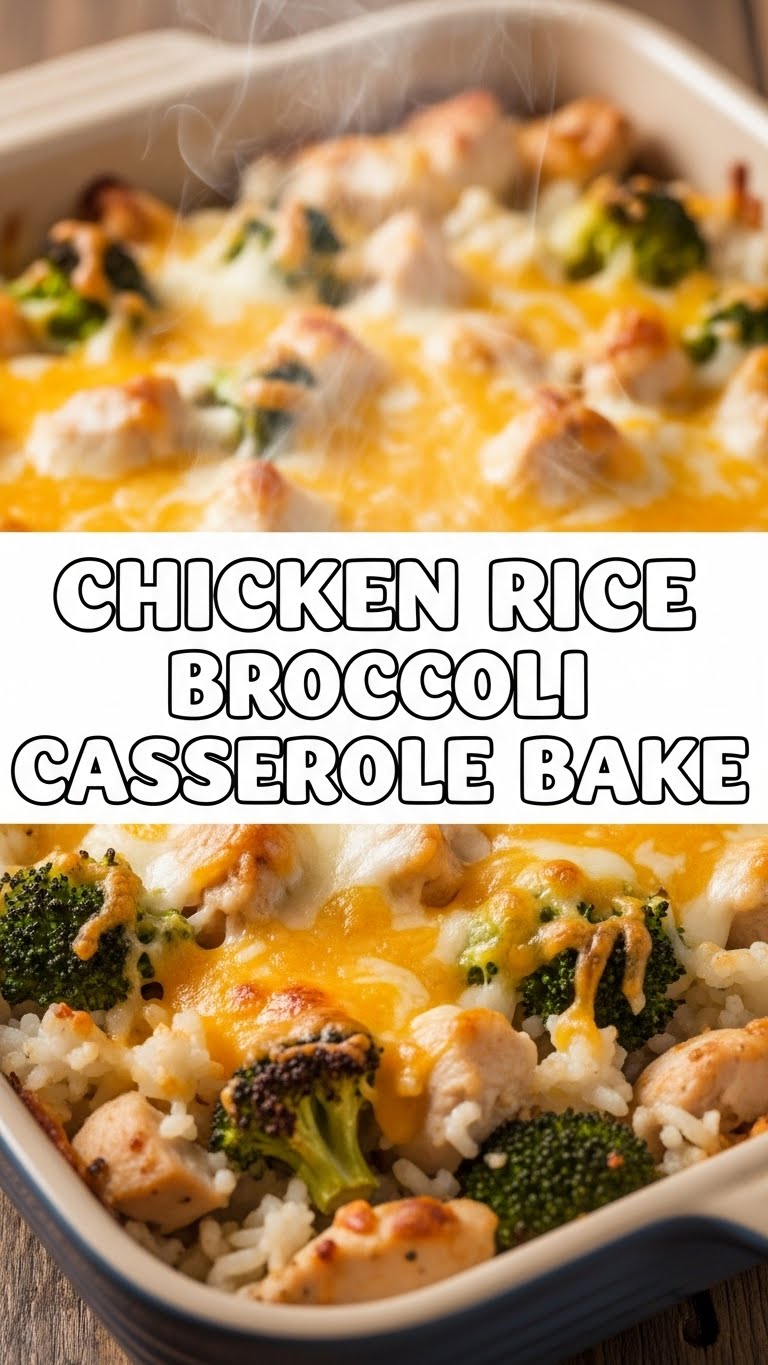 Chicken Rice Broccoli Casserole Bake