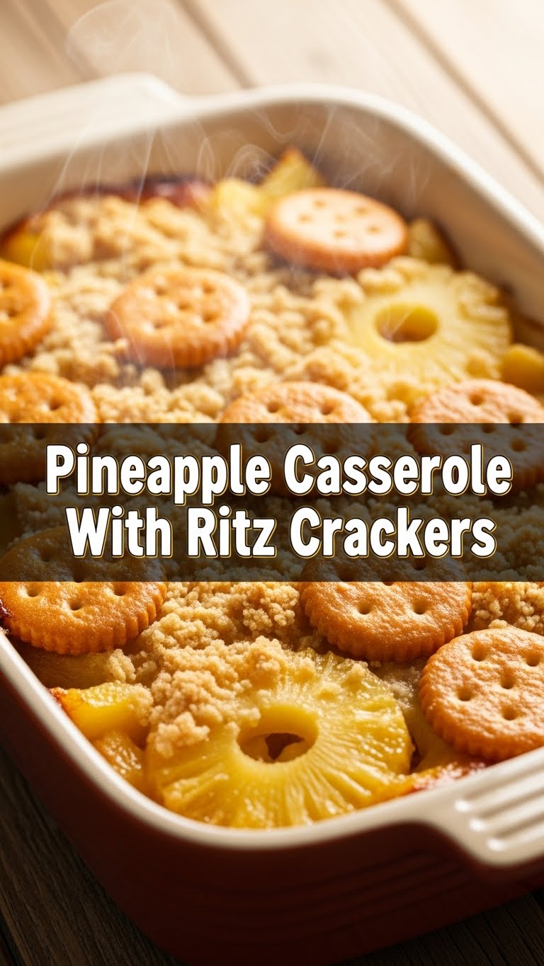 Pineapple Casserole With Ritz Crackers