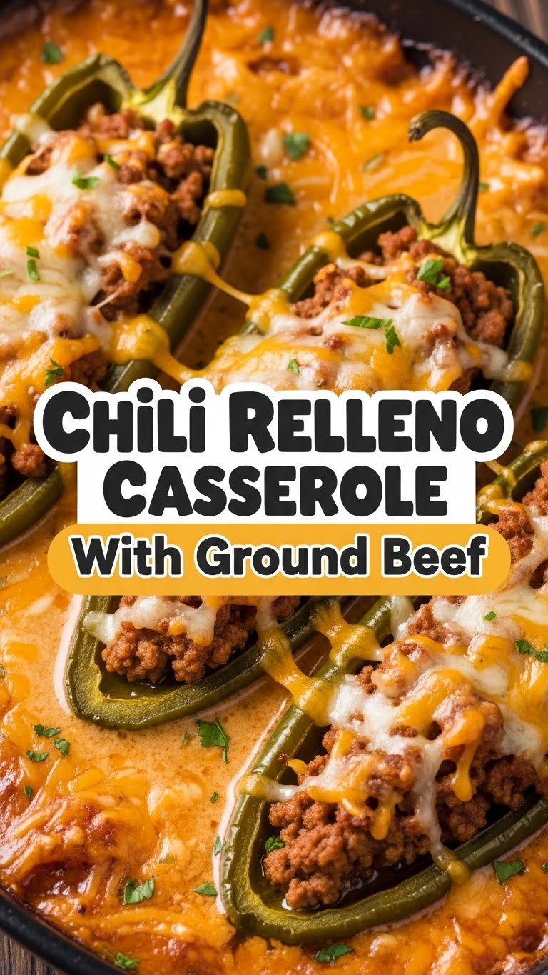 Chili Relleno Casserole With Ground Beef