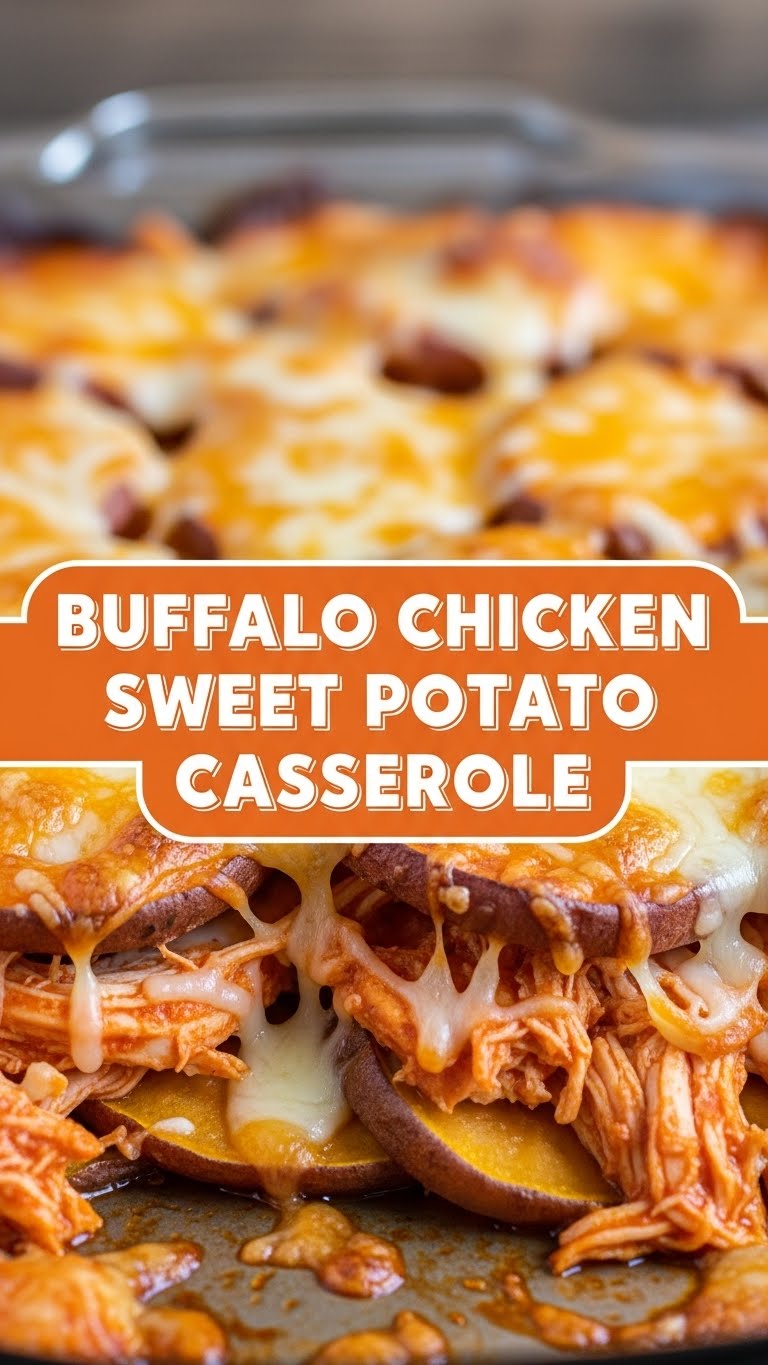 Buffalo Chicken Sweet Potato Casserole