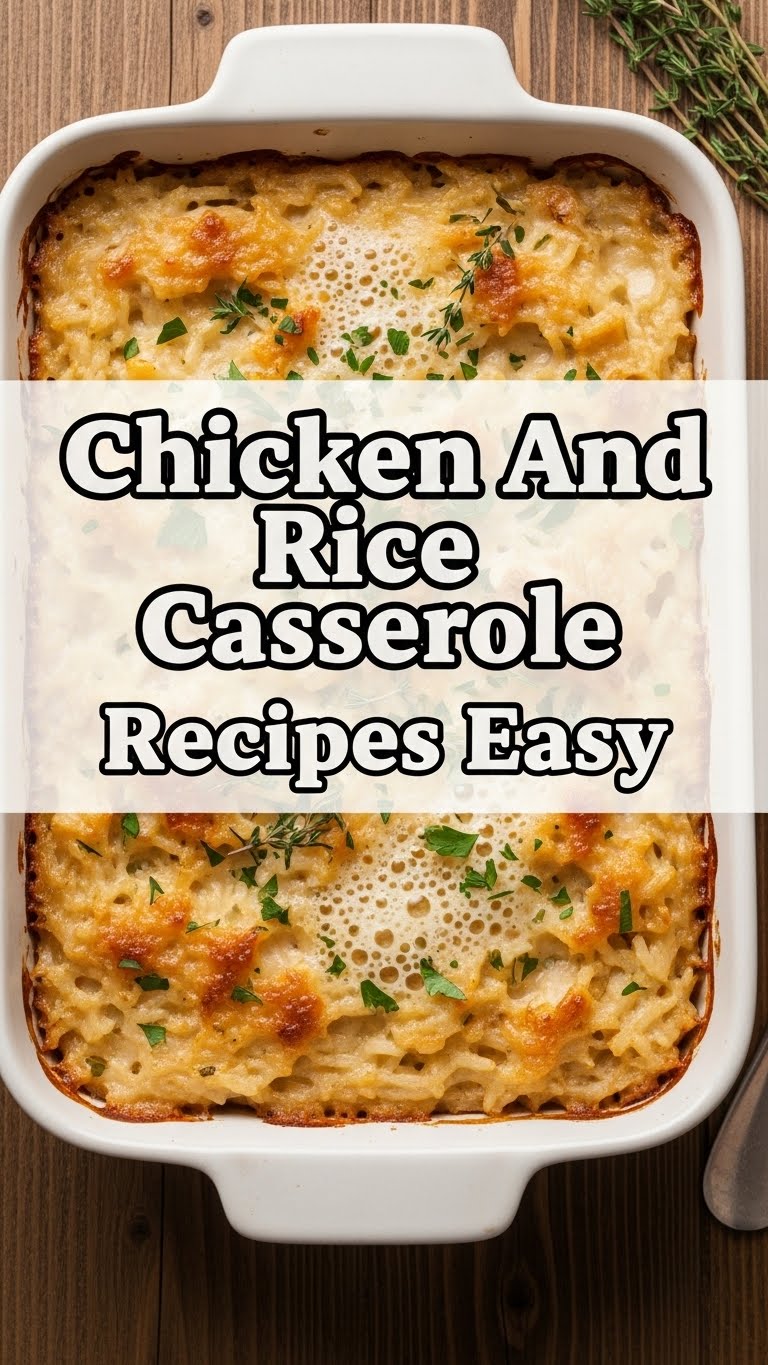 Chicken And Rice Casserole Recipes Easy
