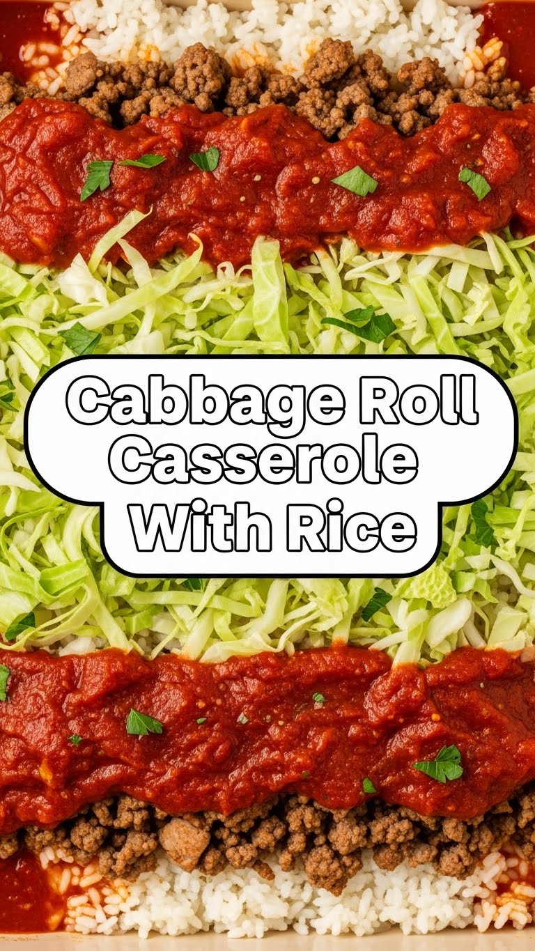 Cabbage Roll Casserole With Rice