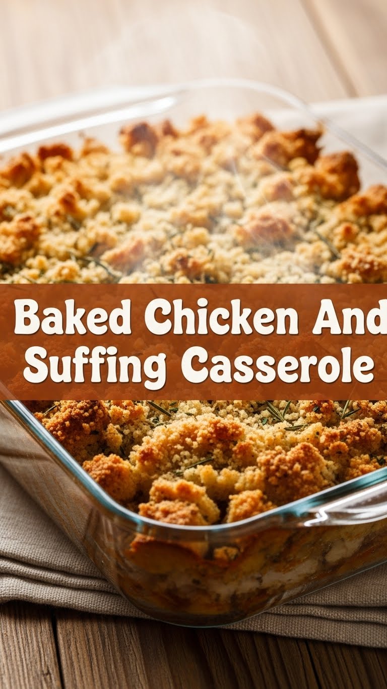 Baked Chicken And Stuffing Casserole