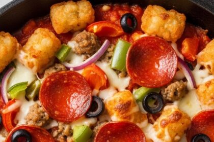 Pizza Tot Casserole