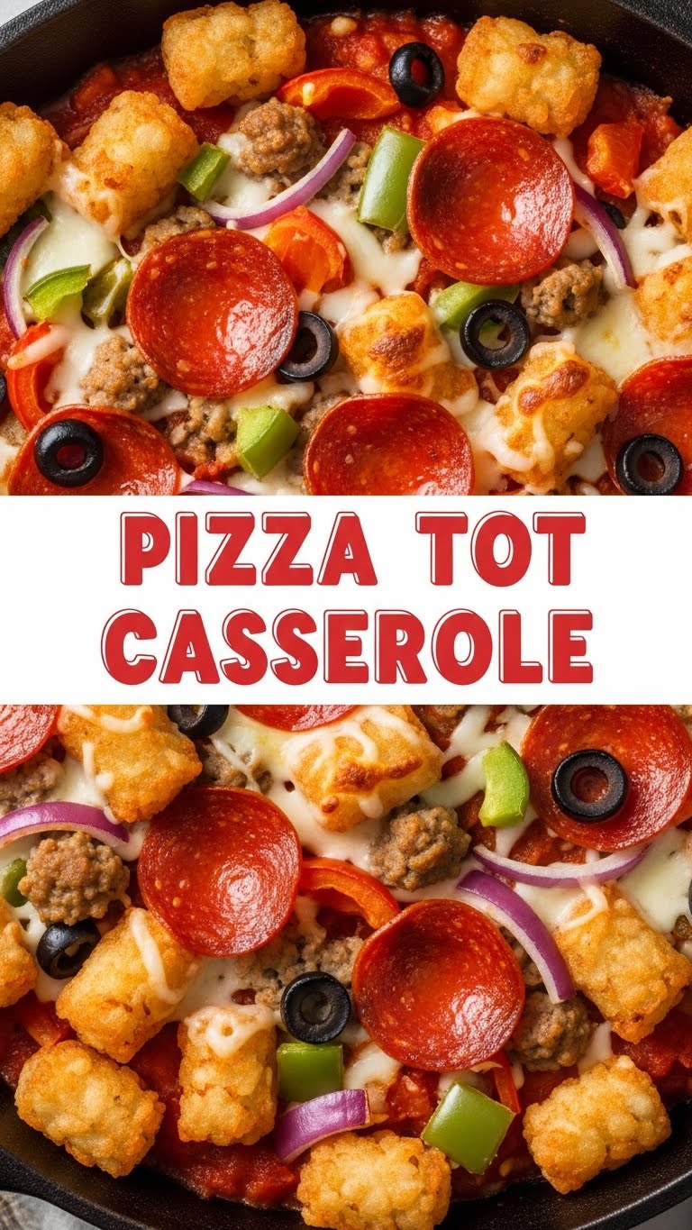 Pizza Tot Casserole