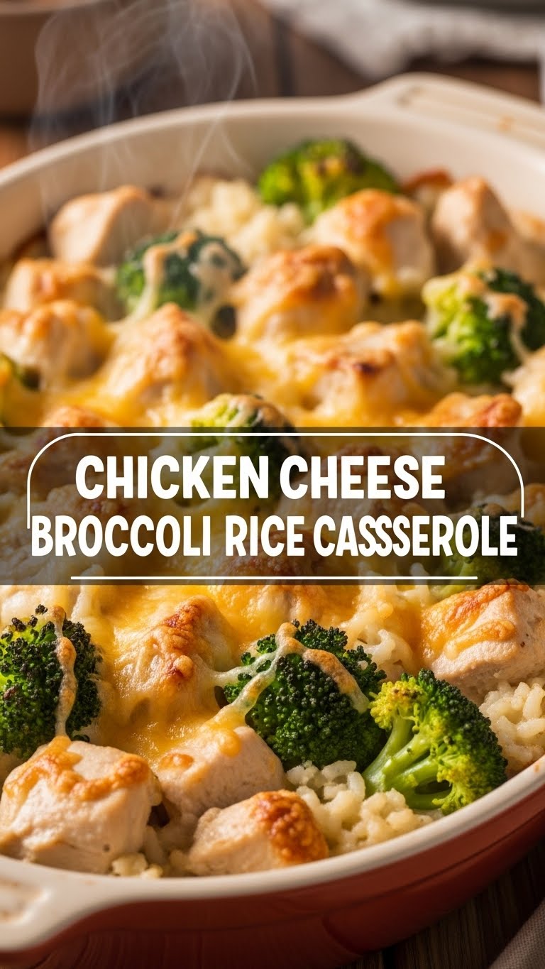 Chicken Cheese Broccoli Rice Casserole