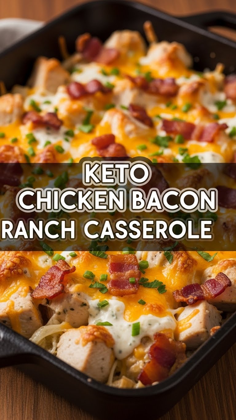 Keto Chicken Bacon Ranch Casserole