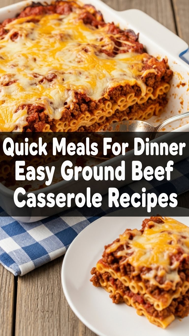 Quick Meals For Dinner Easy Ground Beef Casserole Recipes