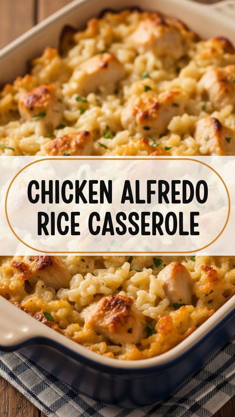 Chicken Alfredo Rice Casserole