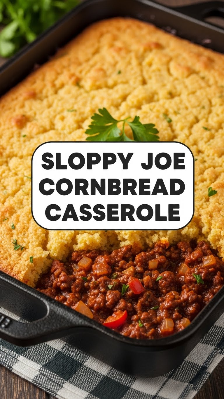 Sloppy Joe Cornbread Casserole