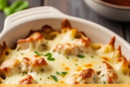 Keto Chicken Alfredo Casserole