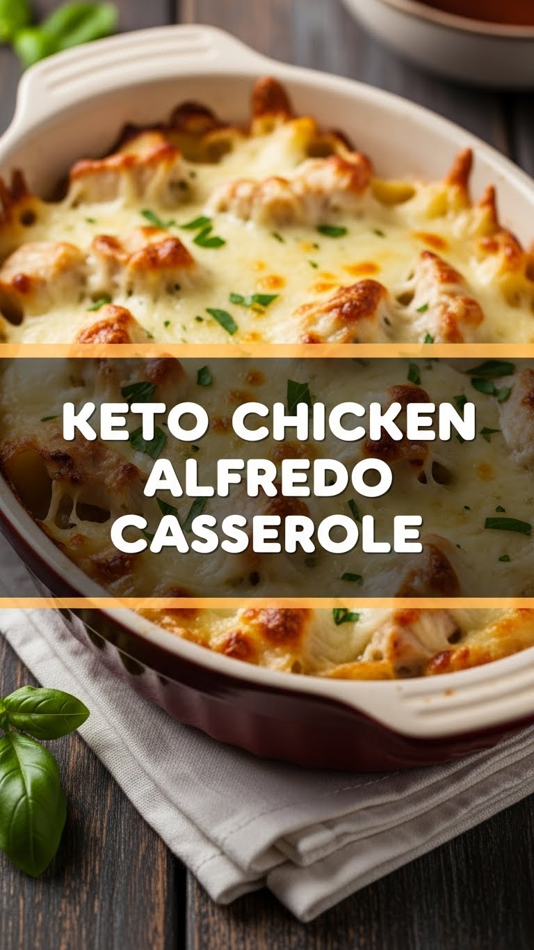 Keto Chicken Alfredo Casserole