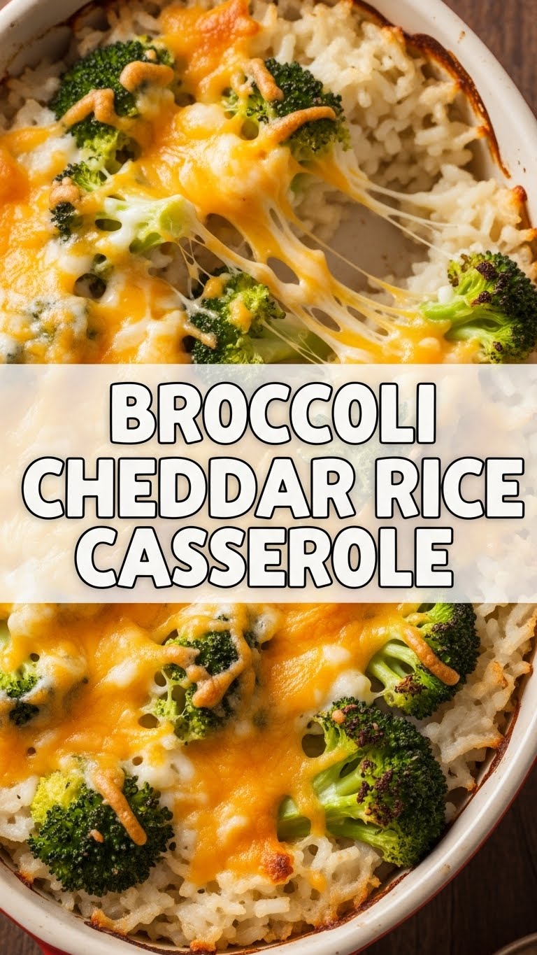 Broccoli Cheddar Rice Casserole