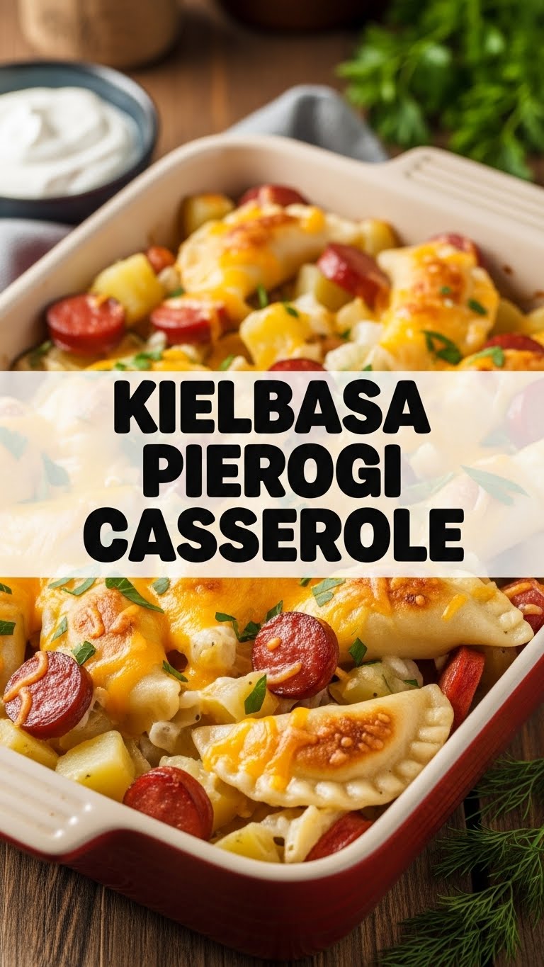 Kielbasa Pierogi Casserole