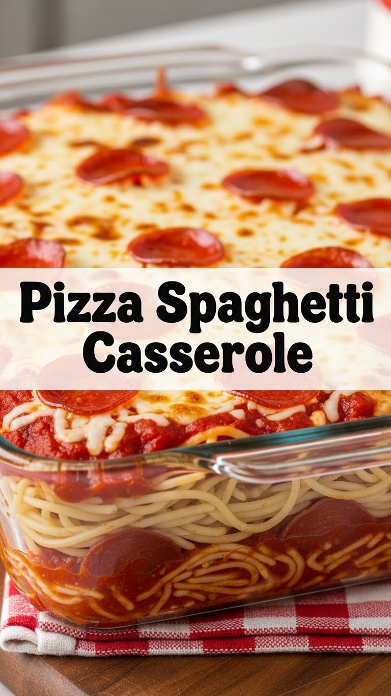Pizza Spaghetti Casserole