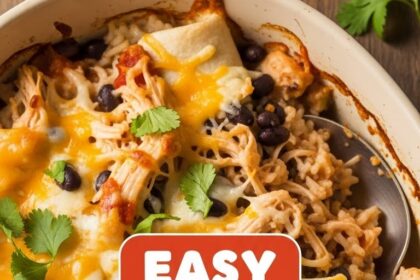 Easy Chicken Burrito Casserole