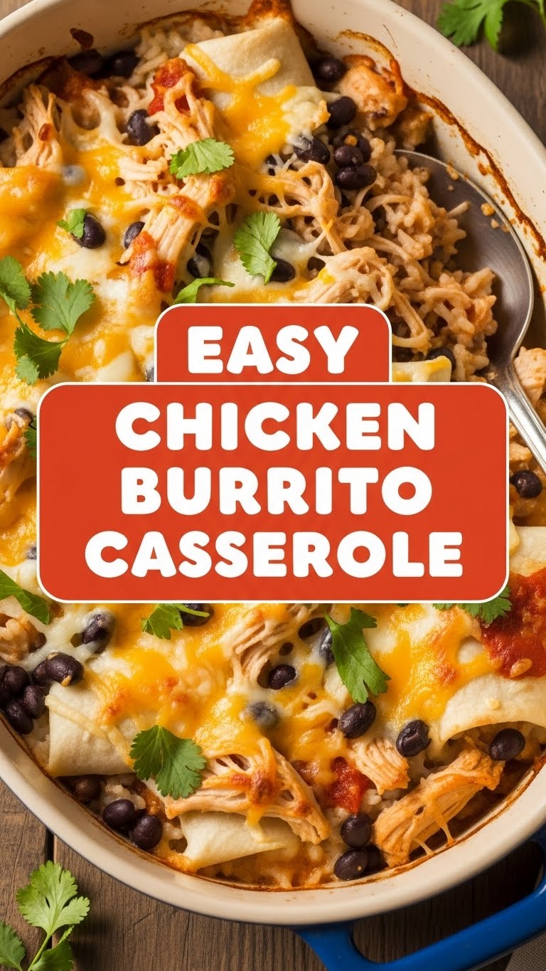 Easy Chicken Burrito Casserole