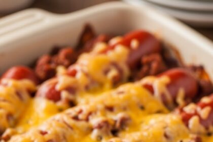 Keto Chili Dog Casserole