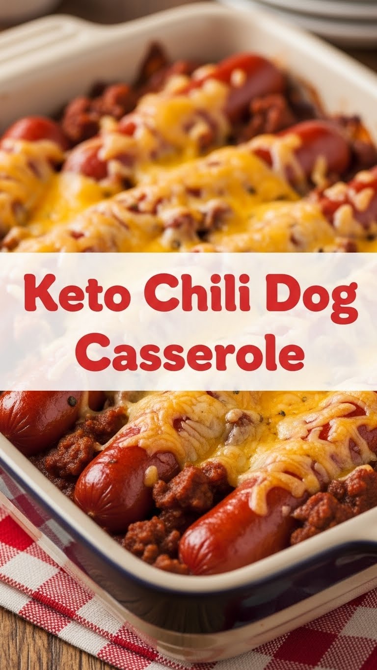 Keto Chili Dog Casserole