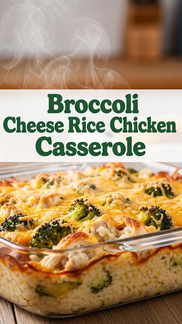 Broccoli Cheese Rice Chicken Casserole
