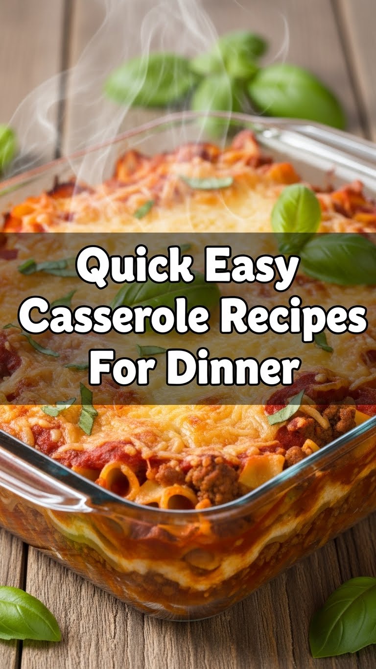 Quick Easy Casserole Recipes For Dinner