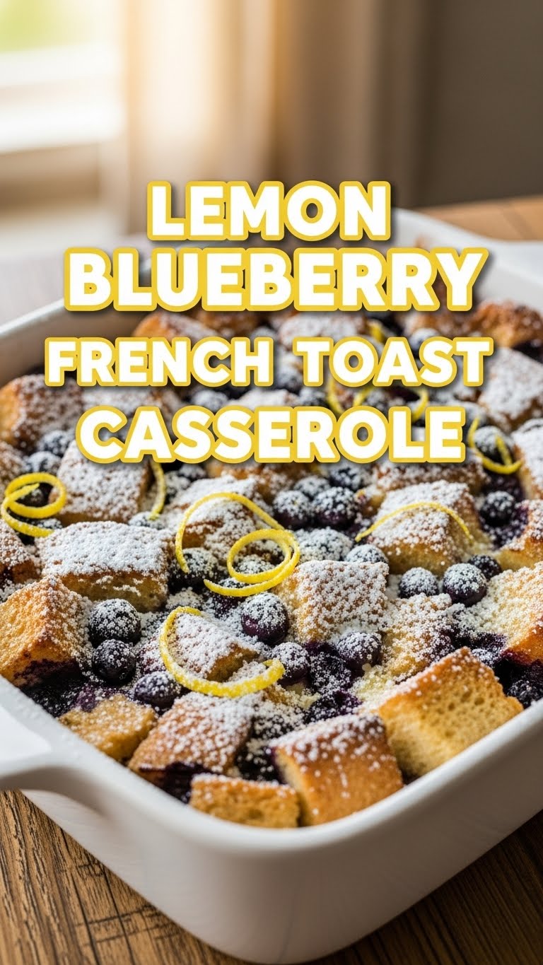 Lemon Blueberry French Toast Casserole