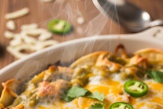 Green Chili Enchilada Casserole