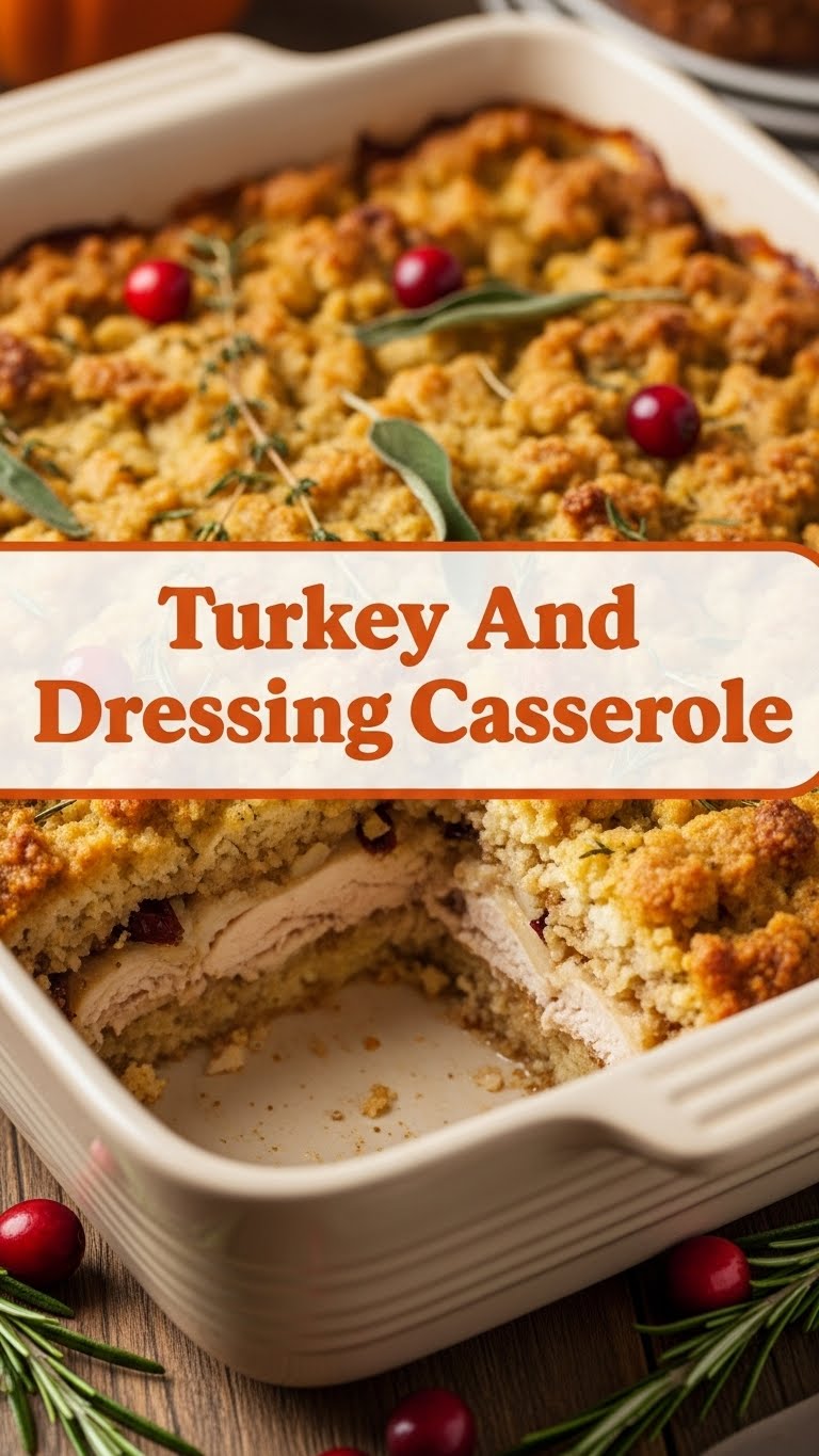 Turkey And Dressing Casserole