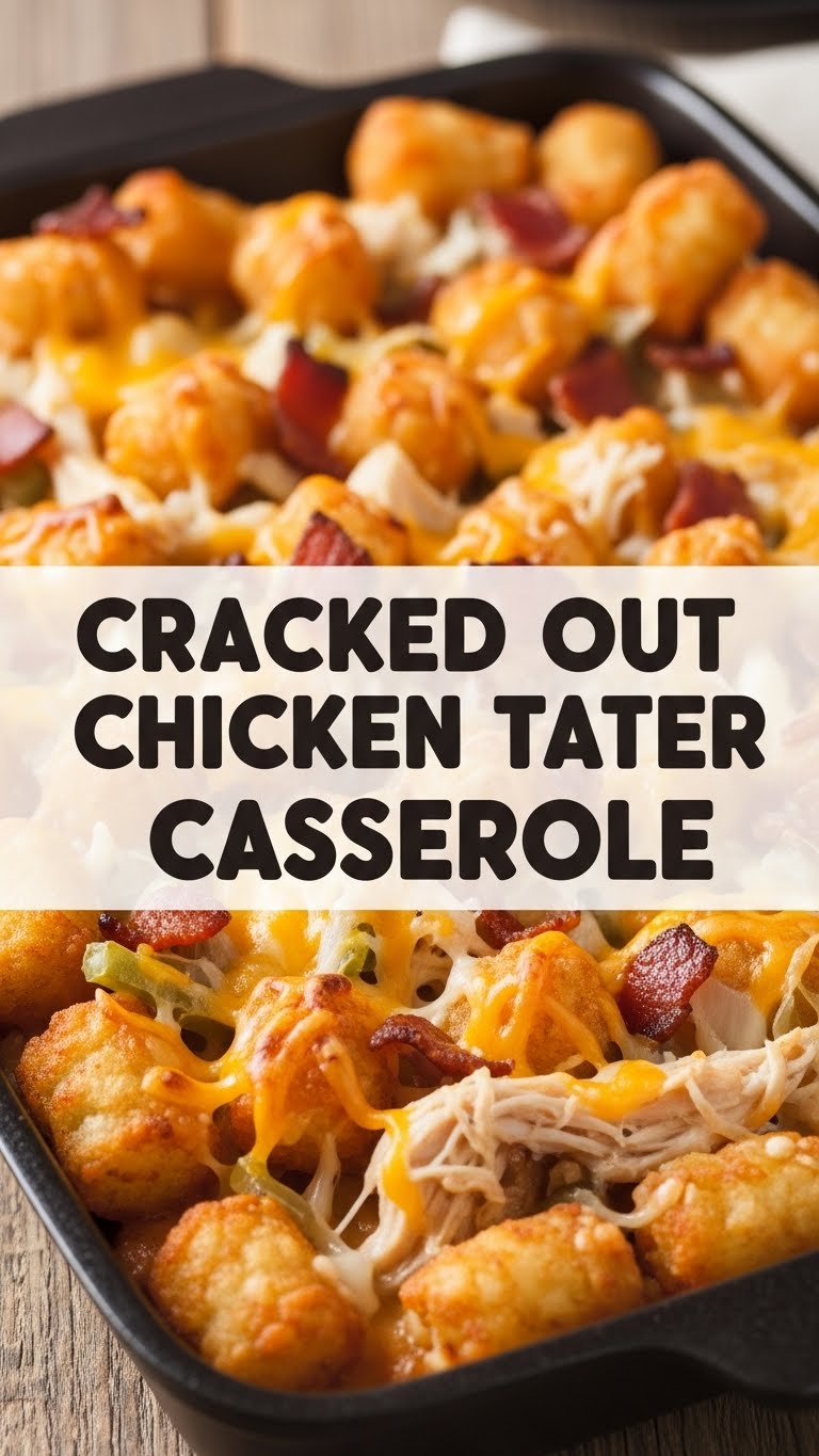 Cracked Out Chicken Tater Tot Casserole