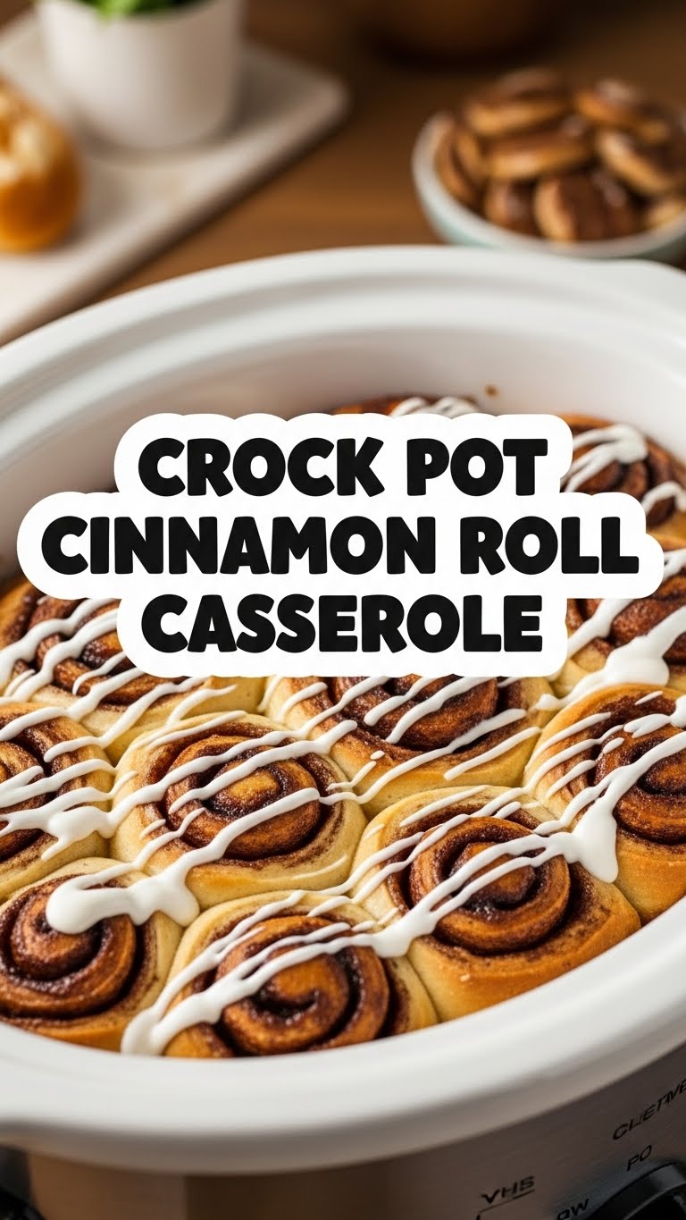 Crock Pot Cinnamon Roll Casserole
