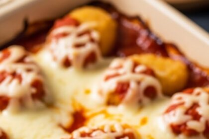 Chicken Nugget Parmesan Casserole