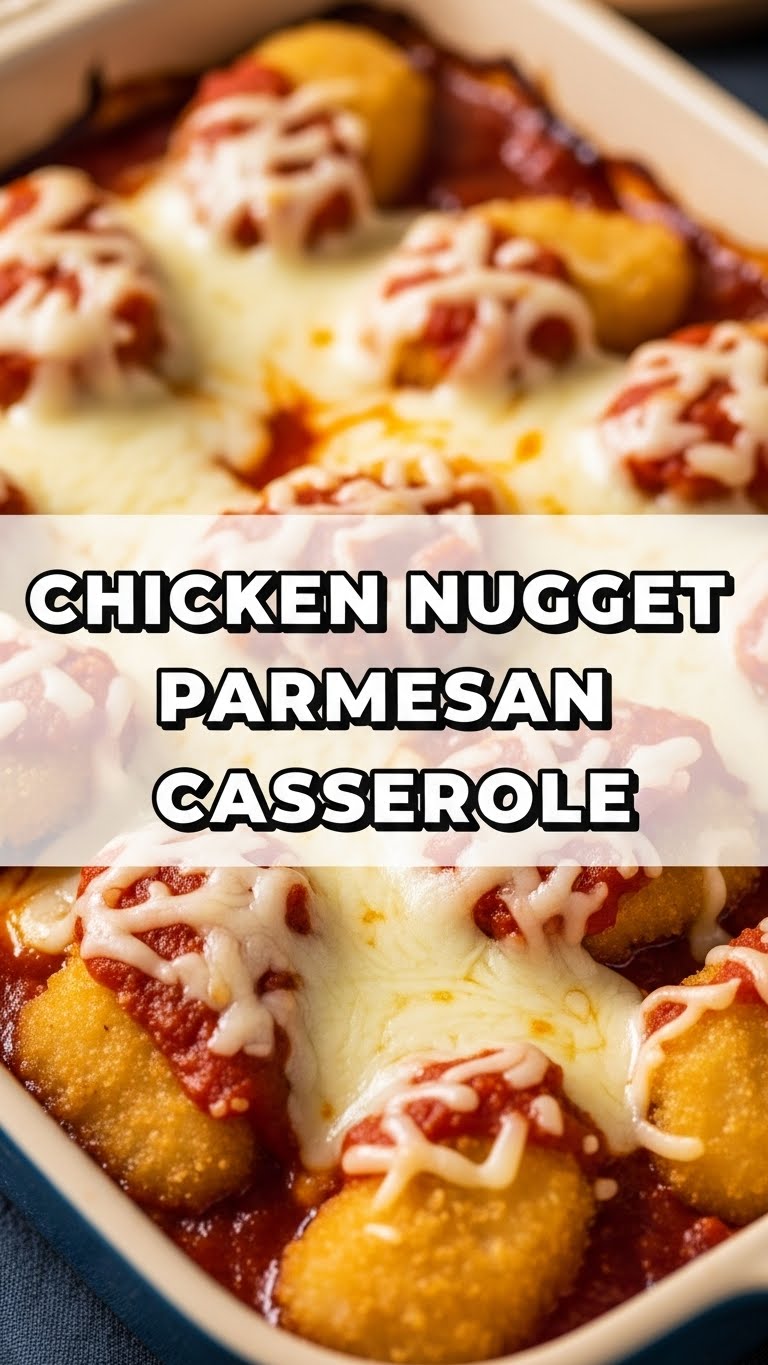 Chicken Nugget Parmesan Casserole