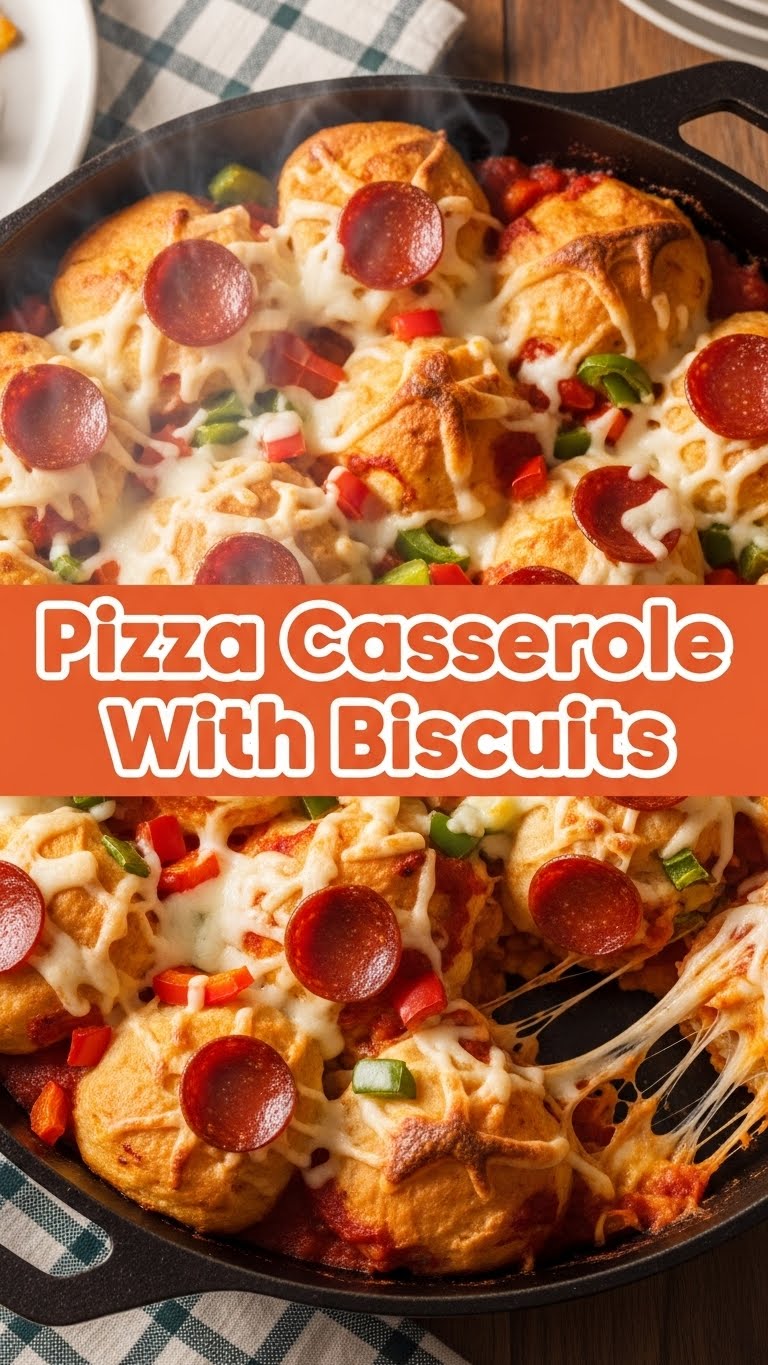Pizza Casserole With Biscuits