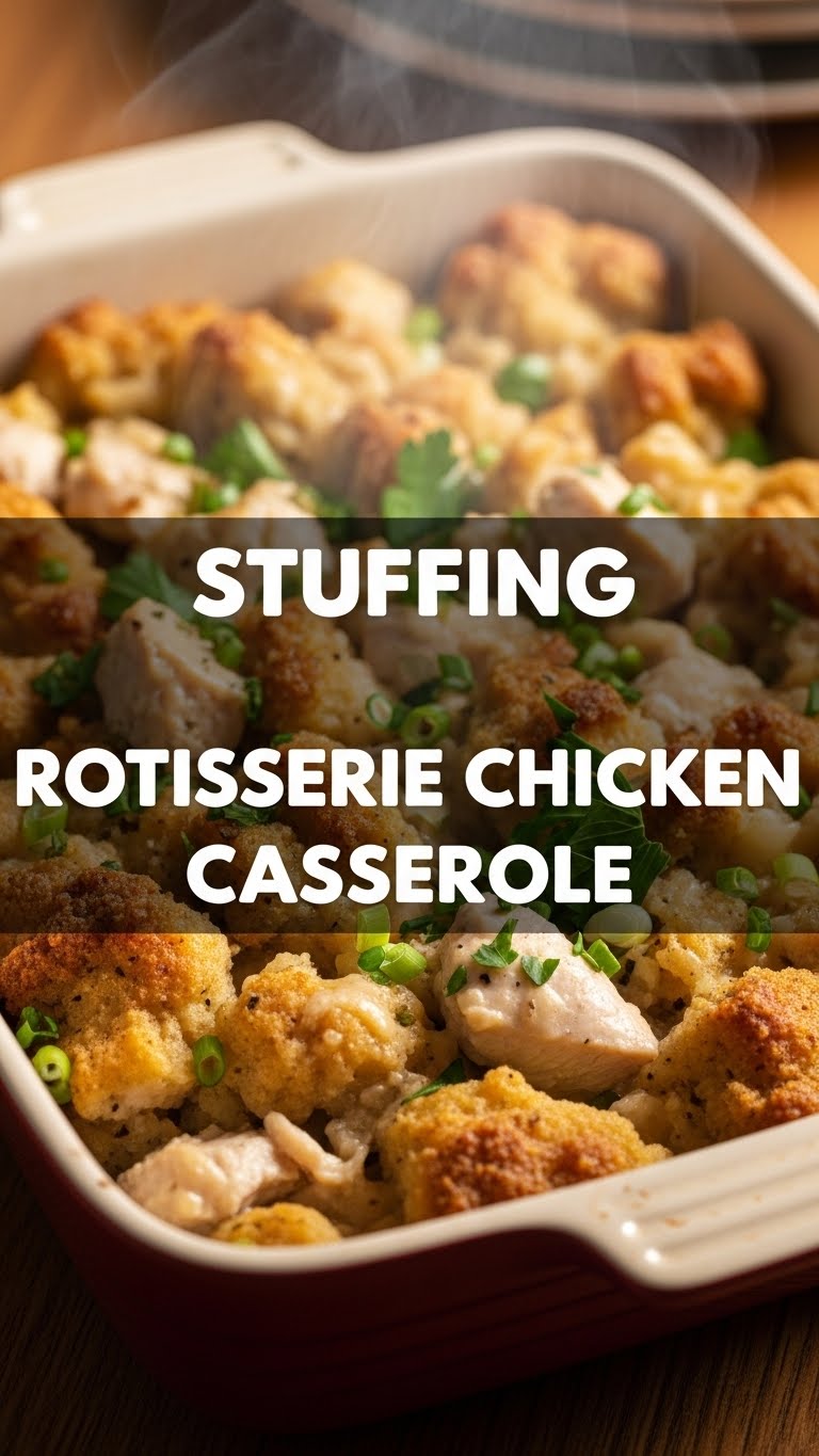 Stuffing Rotisserie Chicken Casserole