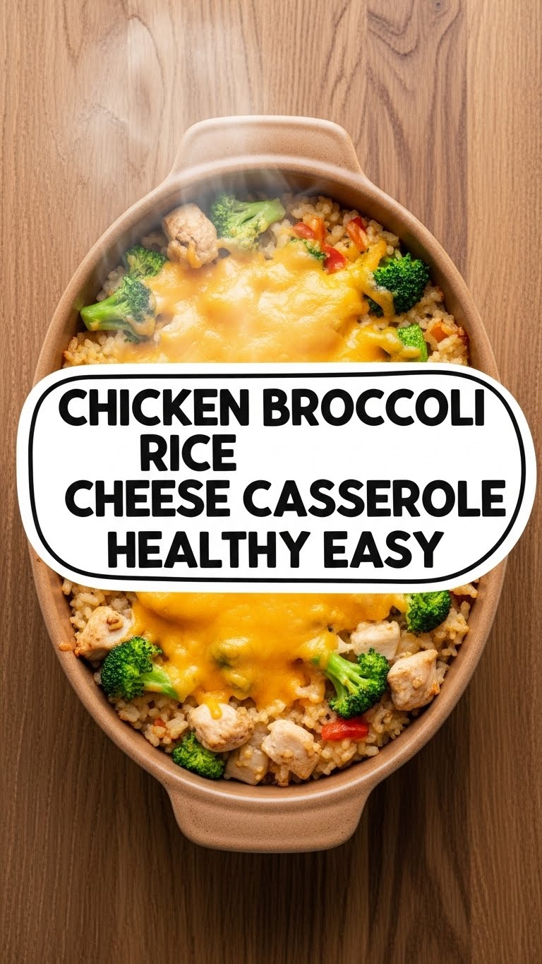 Chicken Broccoli Rice Cheese Casserole Healthy Easy
