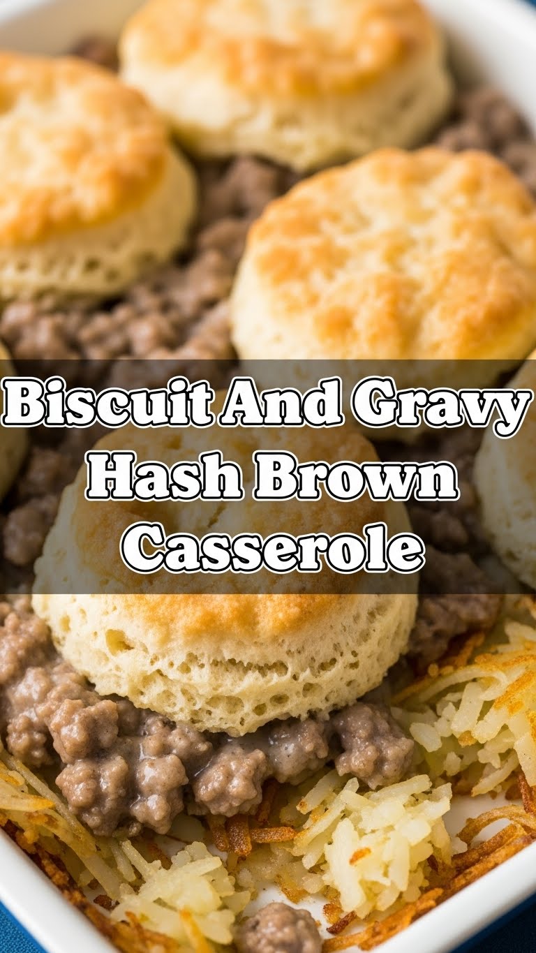 Biscuit And Gravy Hash Brown Casserole